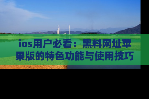 ios用户必看：黑料网址苹果版的特色功能与使用技巧详解