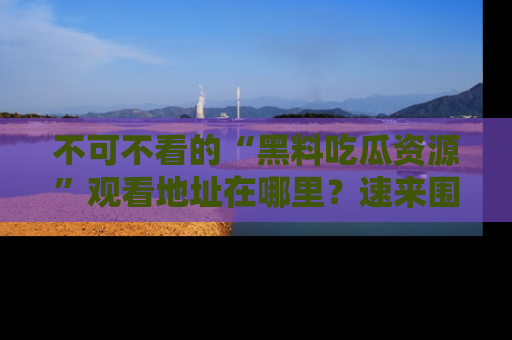 不可不看的“黑料吃瓜资源”观看地址在哪里？速来围观吧！