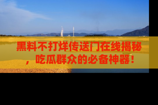 黑料不打烊传送门在线揭秘，吃瓜群众的必备神器！