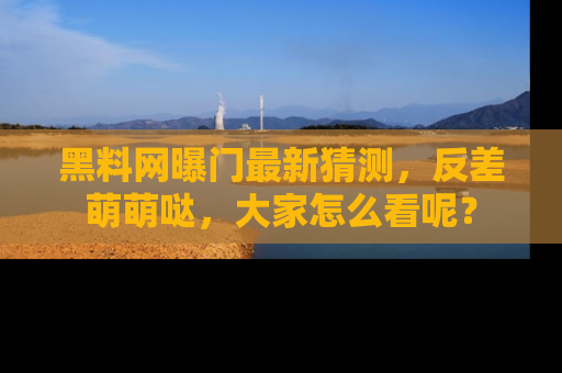 黑料网曝门最新猜测，反差萌萌哒，大家怎么看呢？