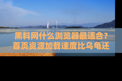 黑料网什么浏览器最适合？首页资源加载速度比乌龟还慢的体验真心吐槽！
