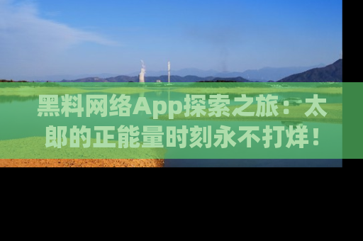 黑料网络App探索之旅：太郎的正能量时刻永不打烊！