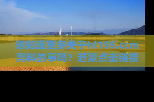 想知道更多关于hl155.ccm黑料的事吗?赶紧点击链接了解吧!