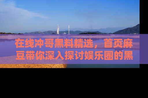 在线冲哥黑料精选,首页麻豆带你深入探讨娱乐圈的黑暗面