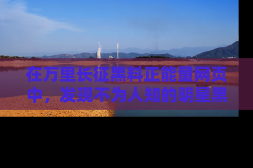 在万里长征黑料正能量网页中,发现不为人知的明星黑料与积极能量